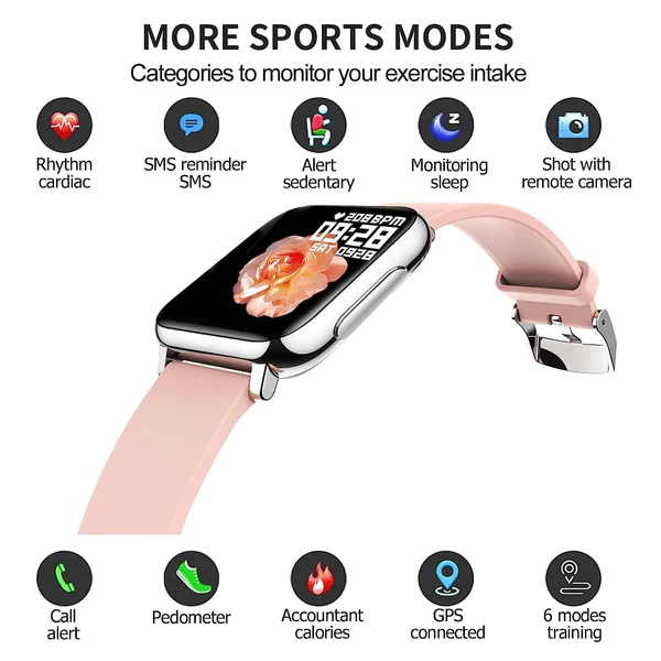 Smart Watch Men Women, 1.55'' HD Touchscreen Activity Tracker, for Android IOS - Image 5