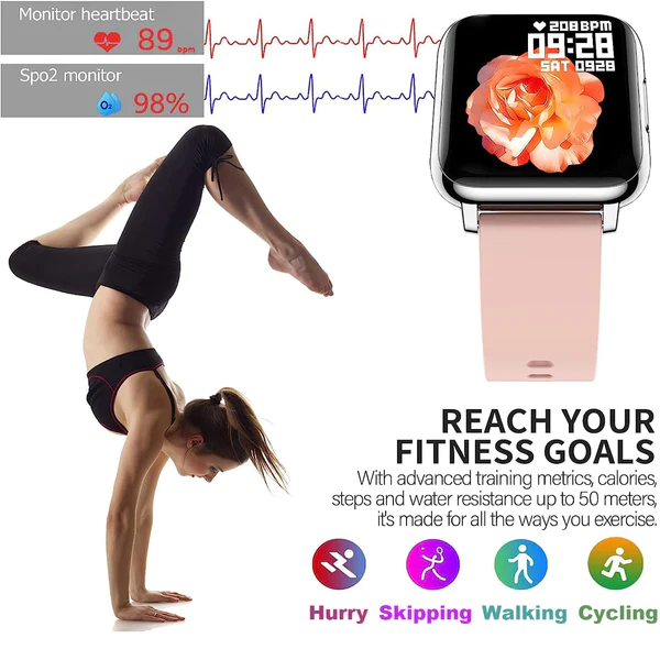 Smart Watch Men Women, 1.55'' HD Touchscreen Activity Tracker, for Android IOS - Image 6