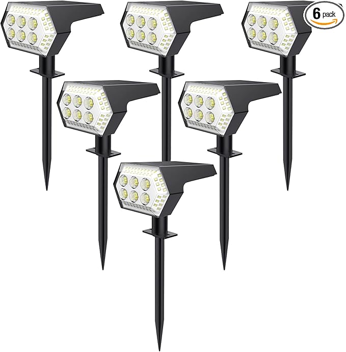 Solar Spot Lights Outdoor, 108 LEDs Yard Lights Perfect for Driveway