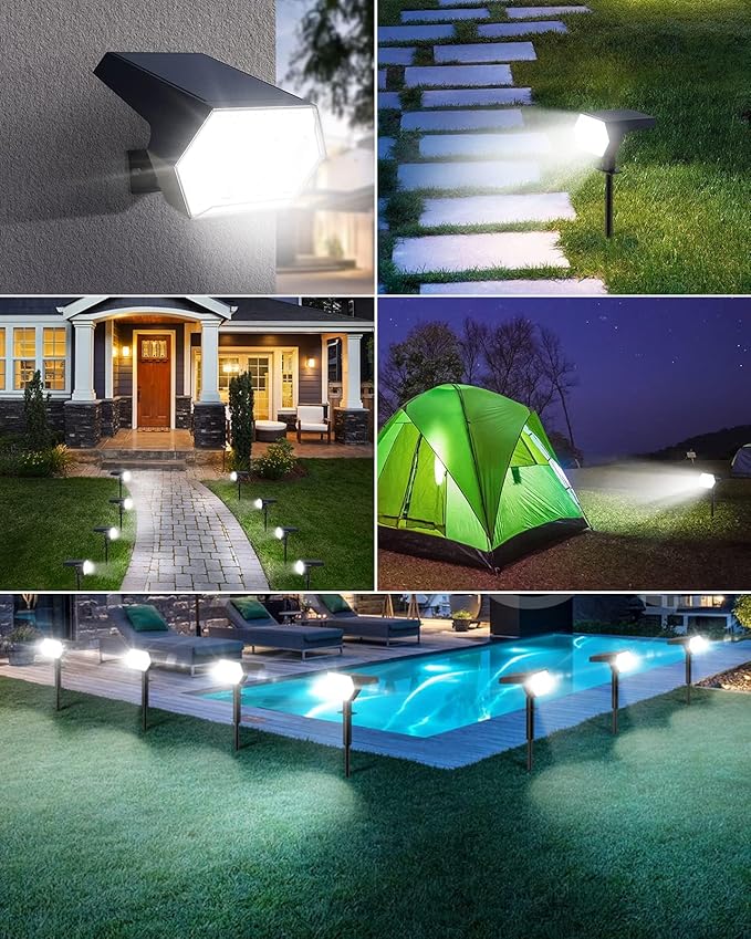 Solar Spot Lights Outdoor, 108 LEDs Yard Lights Perfect for Driveway - Image 2
